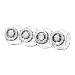RAJTAN - Stoples bumbu, kaca/warna aluminium, 15 cl