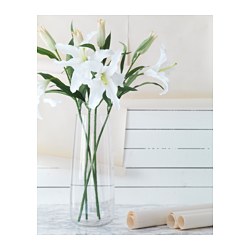 SMYCKA - Bunga tiruan, Lily/putih, 85 cm