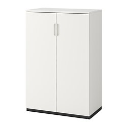 GALANT - Kabinet berpintu, putih, 80x120 cm