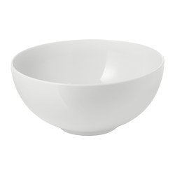 IKEA 365+ - Mangkuk, tepi bulat putih, 22 cm