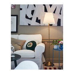 ÅRSTID - Lampu lantai, kuningan/putih