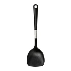 IKEA 365+ HJÄLTE - Spatula untuk wajan, baja tahan karat/hitam