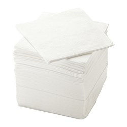 STORÄTARE - Paper napkin, white, 30x30 cm