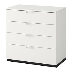 GALANT - Unit laci, putih, 80x80 cm