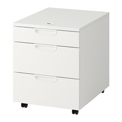 GALANT - Drawer unit on castors, white, 45x55 cm