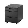 GALANT - Drawer unit on castors, black stained ash veneer, 45x55 cm