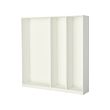 PAX - 3 rangka lemari pakaian, putih, 200x35x201 cm