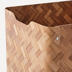 BULLIG - Box, bamboo/brown, 32x35x33 cm