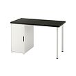 ALEX/LAGKAPTEN - Desk, black-brown/white, 120x60 cm