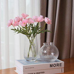 SMYCKA - Artificial flower, in/outdoor/Poppy pink, 27 cm