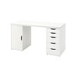 ALEX/LAGKAPTEN - Meja, putih, 140x60 cm