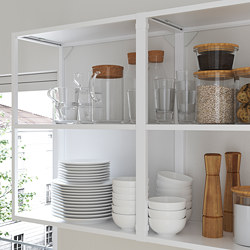 ENHET - Wall fr w shelves, white, 40x30x75 cm