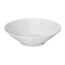 IKEA 365+ - Piring/mangkuk cekung, sisi miring putih, 22 cm