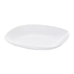 VÄRDERA - Piring, putih, 25x25 cm