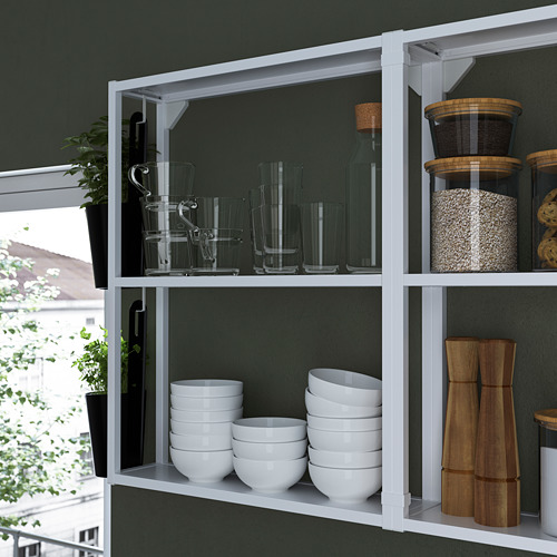 ENHET wall frame with shelves