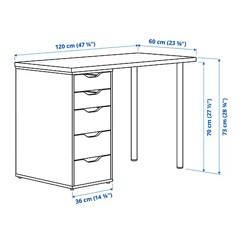 ALEX/LAGKAPTEN Measurement Illustration