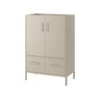 IDÅSEN - Cabinet with doors and drawers, beige, 80x47x119 cm