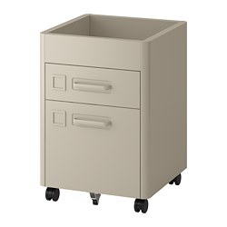 IDÅSEN - Drawer unit on castors, beige, 42x61 cm