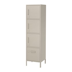 IDÅSEN - Kabinet tinggi dengan laci+pintu, krem, 45x172 cm