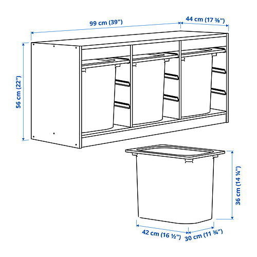 TROFAST Measurement Illustration