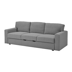 BÅRSLÖV - 3-seat sofa-bed, Tibbleby beige/grey