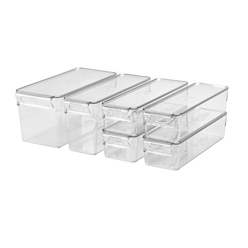 KLIPPKAKTUS storage box for fridge set of 6