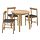 NACKANÄS/NACKANÄS - table and 3 chairs, acacia/acacia, 80 cm | IKEA Indonesia - PE871532_S1