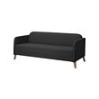 LINANÄS - 3-seat sofa, Vissle dark grey