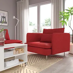 SÖDERHAMN - Kursi berlengan, Tonerud merah