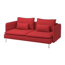 SÖDERHAMN - 3-seat sofa, Tonerud red