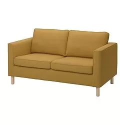 PÄRUP - 2-seat sofa, Vissle yellow-brown