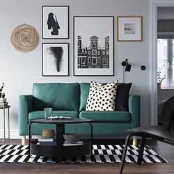 PÄRUP - 2-seat sofa, Kelinge grey-turquoise