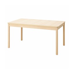 RÖNNINGE - Meja yang dapat dipanjangkan, kayu birch, 155/210x90x75 cm