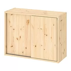 IVAR - Kabinet dgn pintu geser, kayu pinus, 80x30x60 cm
