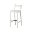NORDVIKEN - Bar stool with backrest, white, 75 cm