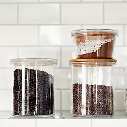 IKEA 365+ - Stoples dengan penutup, kaca/bambu, 1.7 l