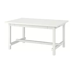 NORDVIKEN - Extendable table, white, 152/223x95 cm