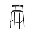 YNGVAR - Bar stool, anthracite, 75 cm
