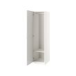PAX/ÅHEIM - Wardrobe combination, white/mirror glass, 50x60x201 cm