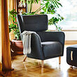 OSKARSHAMN - wing chair, Gunnared black-grey | IKEA Indonesia - PE911514_S2