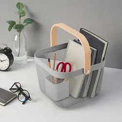 RISATORP - Basket, grey, 25x26x18 cm
