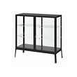 MILSBO - Glass-door cabinet, anthracite, 101x100 cm