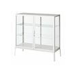 MILSBO - Glass-door cabinet, white, 101x100 cm