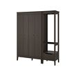IDANÄS - Wardrobe combination, dark brown, 180x59x211 cm