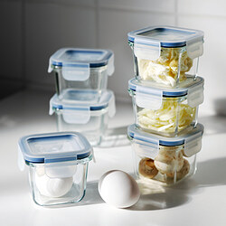 IKEA 365+ - Kotak makanan dengan penutup, segi empat/kaca, 180 ml