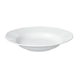 UPPLAGA - Deep plate, white, 26 cm