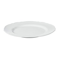 UPPLAGA - Plate, white, 28 cm