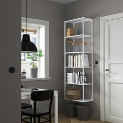 ENHET - High fr w shelves, white, 60x30x180 cm