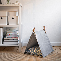 UTSÅDD - Rumah kucing, abu-abu/kain felt