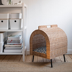 UTSÅDD - Cat house on legs, rattan
